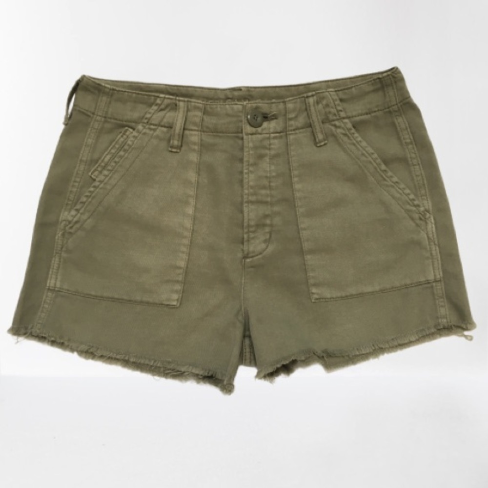 American Eagle Super Hi-Rise Shorts in Olive Green, Size 4